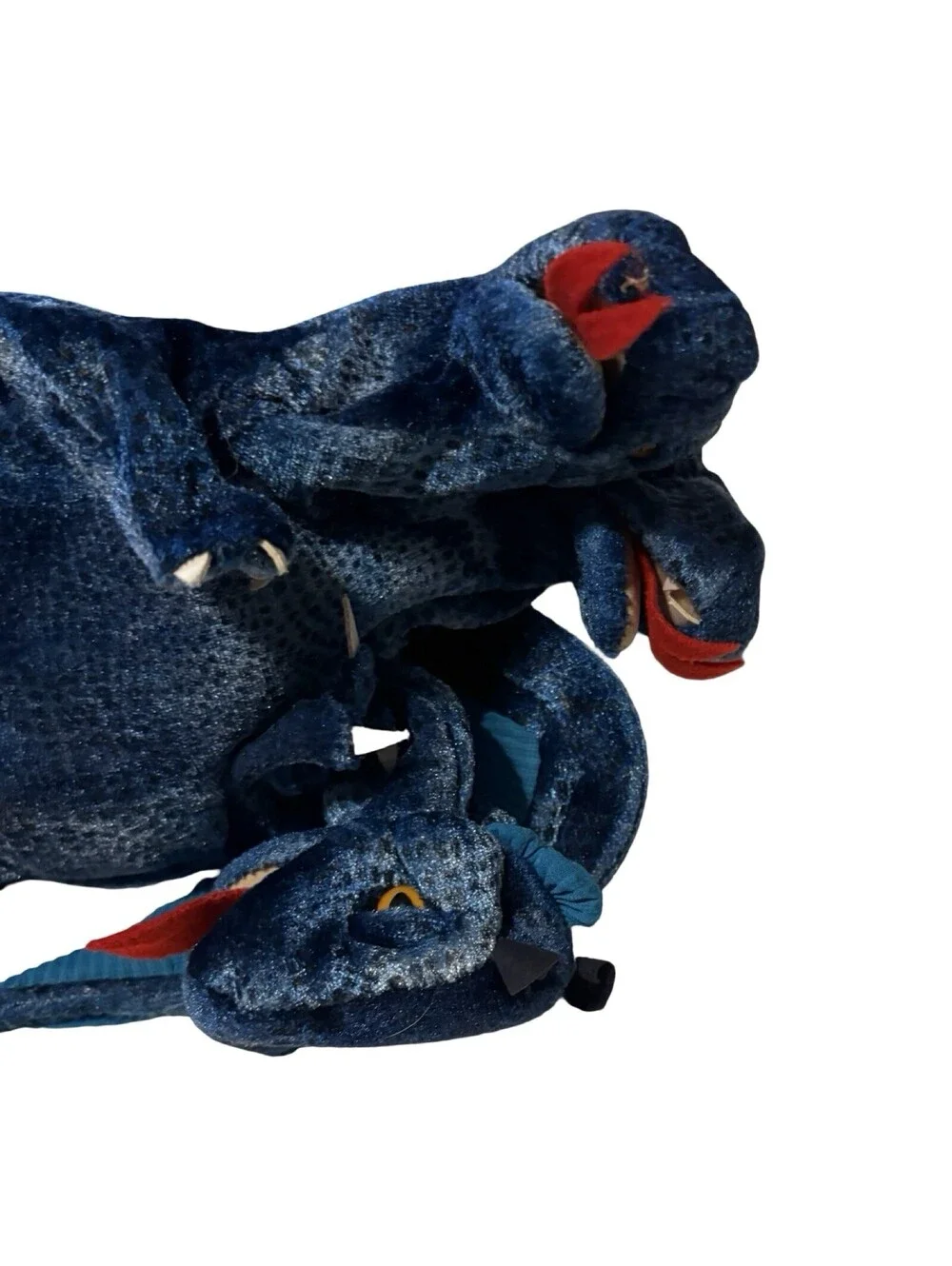 Folkmanis Blue 3-Headed  Plush Dragon Puppet 12 in